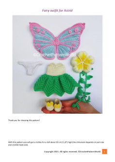 fairy outfit for astrid crochet pattern