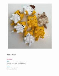 FLAT CAT crochet pattern