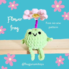 flower frog free no sew pattern