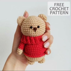 free crochet patten knitted story bears