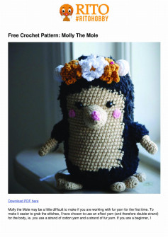 Free Crochet Pattern: Molly The Mole