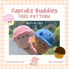 FREE Cupcake Buddies No-Sew Pattern! 🧁🩷