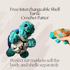 free interchangeable shell turtle crochet patter