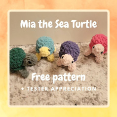 free Mia the Sea Turtle pattern