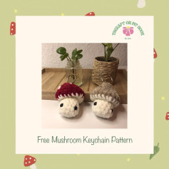 free mushroom keychain pattern