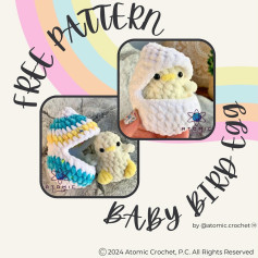 free pattern baby bird egg