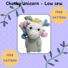 FREE PATTERN chonky unicorn