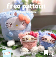 ｡ﾟﾟ･｡･ﾟﾟ｡ﾟ。 FREE PATTERN! ⋆𐙚₊˚　ﾟ･｡･ﾟ hello kitty crochet pattern