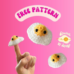 fried egg crochet pattern