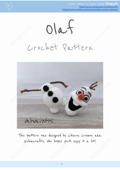 funny olaf Crochet pattern