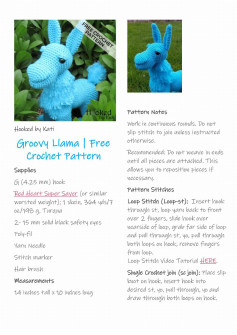 hooked groovy llama free crochet pattern