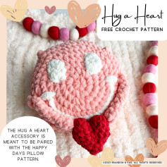 Hug A Heart ❤️ FREE Valentine’s Day Accessory Pattern for the Happy Days Pillow!