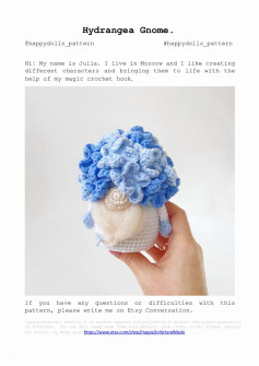 Hydrangea Gnome crochet pattern