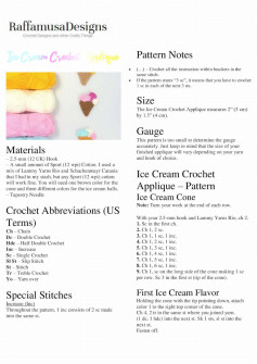 ice cream crochet pattern