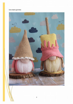 Ice-cream gnomes crochet pattern