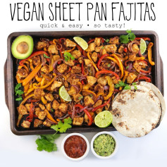 If you are looking for a super easy, delicious, veggie-packed dinner, Vegan Sheet Pan Fajitas are for you!⁠⁠