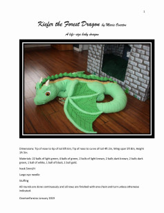 Kiefer the Forest Dragon crochet pattern