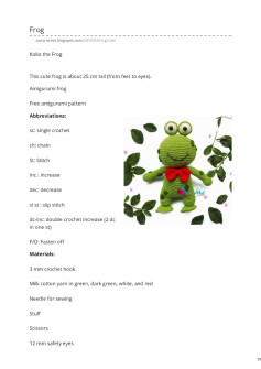 Koko the Frog crochet pattern