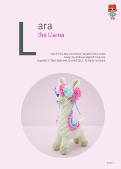 Lara the Llama crochet pattern