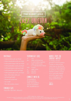 lazy unicorn crochet pattern