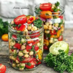 Light, tasty and quite crunchy Chickpea Salad 🥗