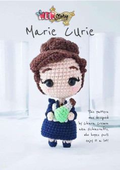 Marie CUrie doll crochet pattern