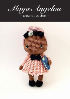 Maya Angelou - crochet pattern doll