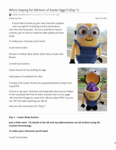 Minions of Easter Eggs crochet pattern