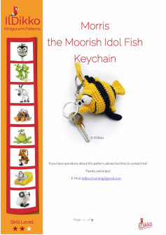 Morris the Moorish Idol Fish Keychain