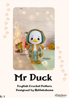 Mr Duck English Crochet Pattern