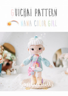 Nana color girl crochet pattern