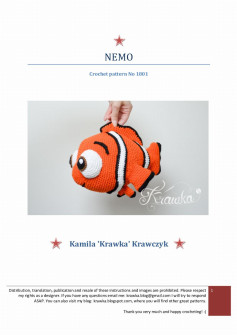 NEMO fish Crochet pattern