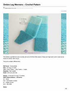 Ombre Leg Warmers – Crochet Pattern