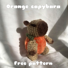 orange capybara free pattern