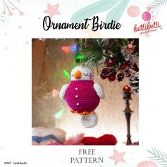 ornament birdie free pattern