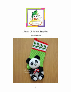 Panda Christmas Stocking Crochet Pattern