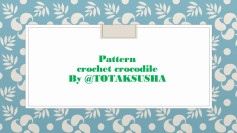 Pattern crochet crocodile