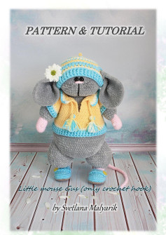 PATTERN & TUTORIAL Little mouse Gus (only crochet hook)