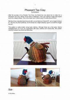 Pheasant Tea Cosy crochet pattern