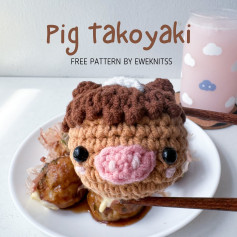 pig takoyaki free pattern