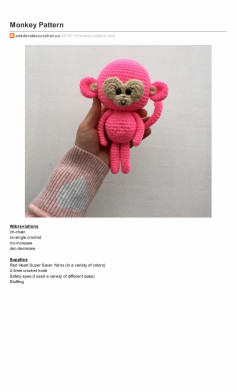 pink Monkey Pattern