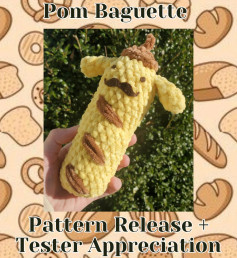 Pom baguette pattern is live oui oui! 💛