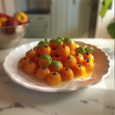 Pumpkin Dango 🎃 or Mochi Sticky Rice Balls glazed with Sweet & Spicy Gochujang sauce 🌶️🤤