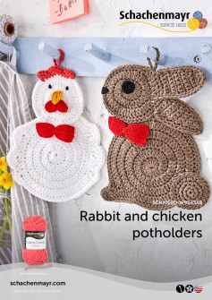 Rabbit and chicken potholders