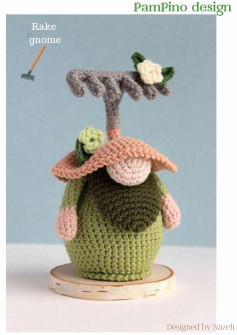 Rake gnome crochet pattern