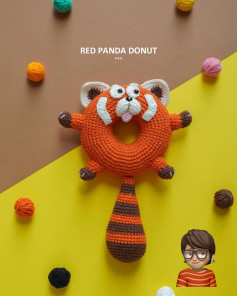 RED PANDA DONUT crochet pattern