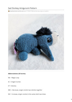 Sad Donkey Amigurumi Pattern