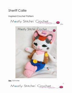 Sheriff Callie Inspired Crochet Pattern (cat)