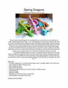 Spring Dragons crochet pattern