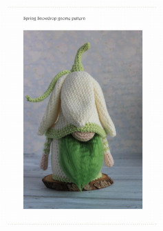 Spring Snowdrop gnome pattern